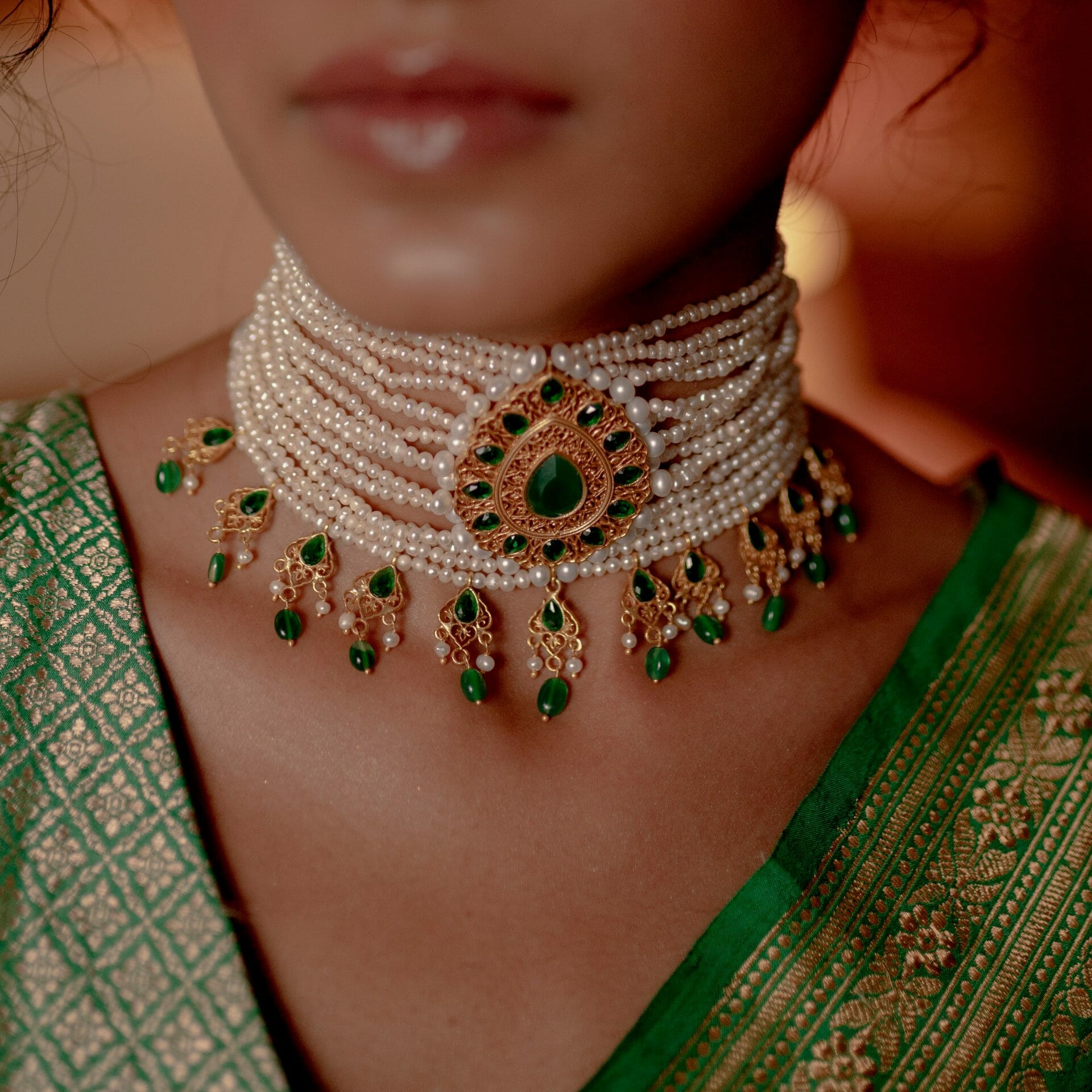 Necklace - Antique high neck Chocker - Ladies Divine